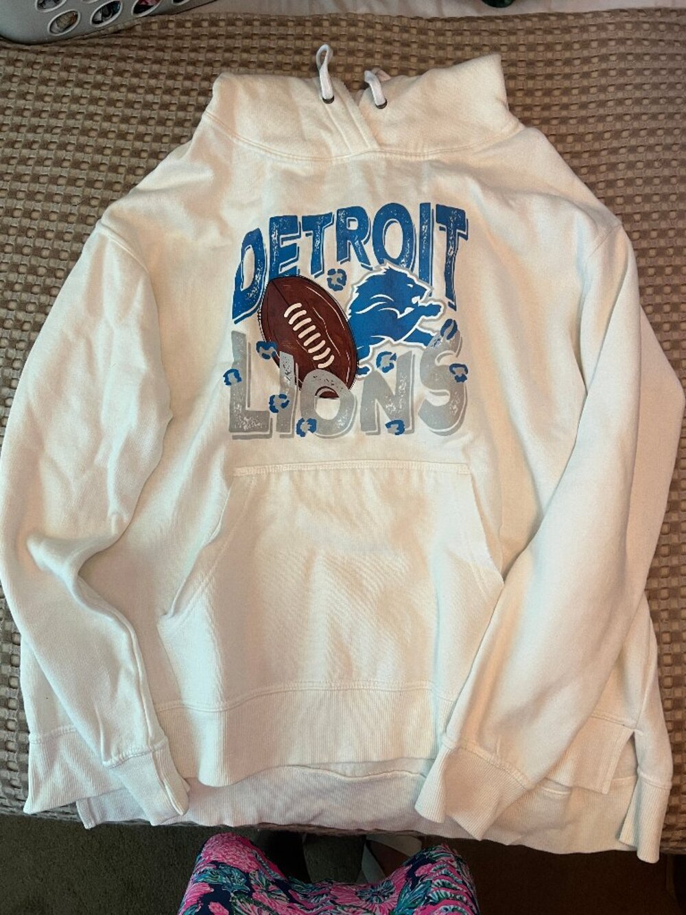 Detroit Lions Enza Brand Hooded Sweatshirt Size XL
